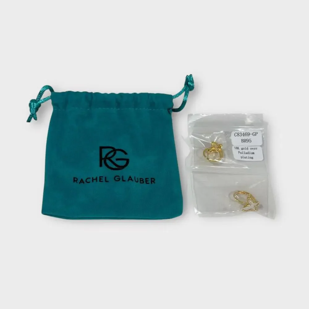 Rachel Glauber Girl’s 14k Gold Plated Mother of Pearl Butterfly Dangle Earrings